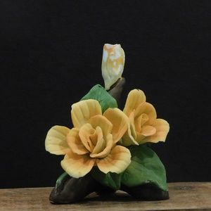 Vintage Porcelain Rose Yellow Gift